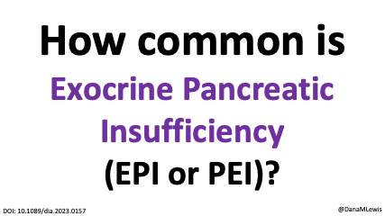 Gif showing the relative sizes of populations of people with cystic fibrosis, chronic pancreatitis, pancreatic cancer, and the % of those with EPI, contextualized against the prevalence of these in the general population and those with EPI. It's a small number of people because these conditions aren't common, therefore these conditions are not the most common cause of EPI!